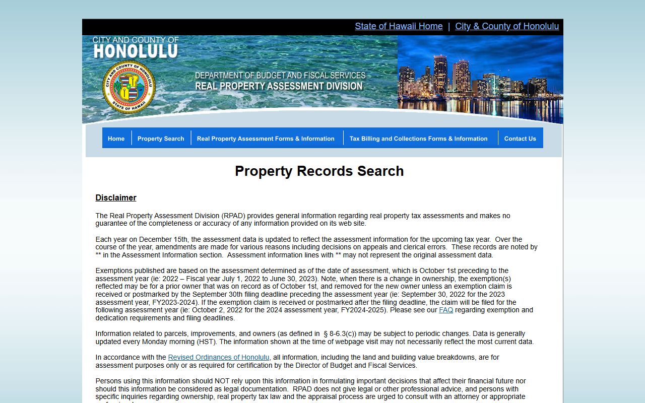 East Honolulu Residents Directory property records search