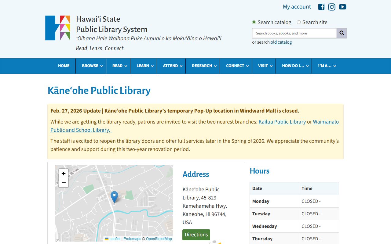 Kaneohe Residents Directory at the Kaneohe Public Library