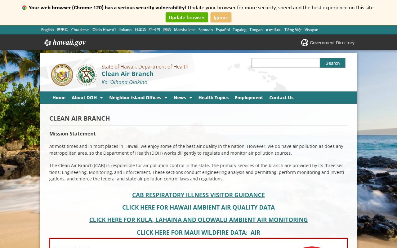 Pearl City Residents Directory DOH Clean Air Branch