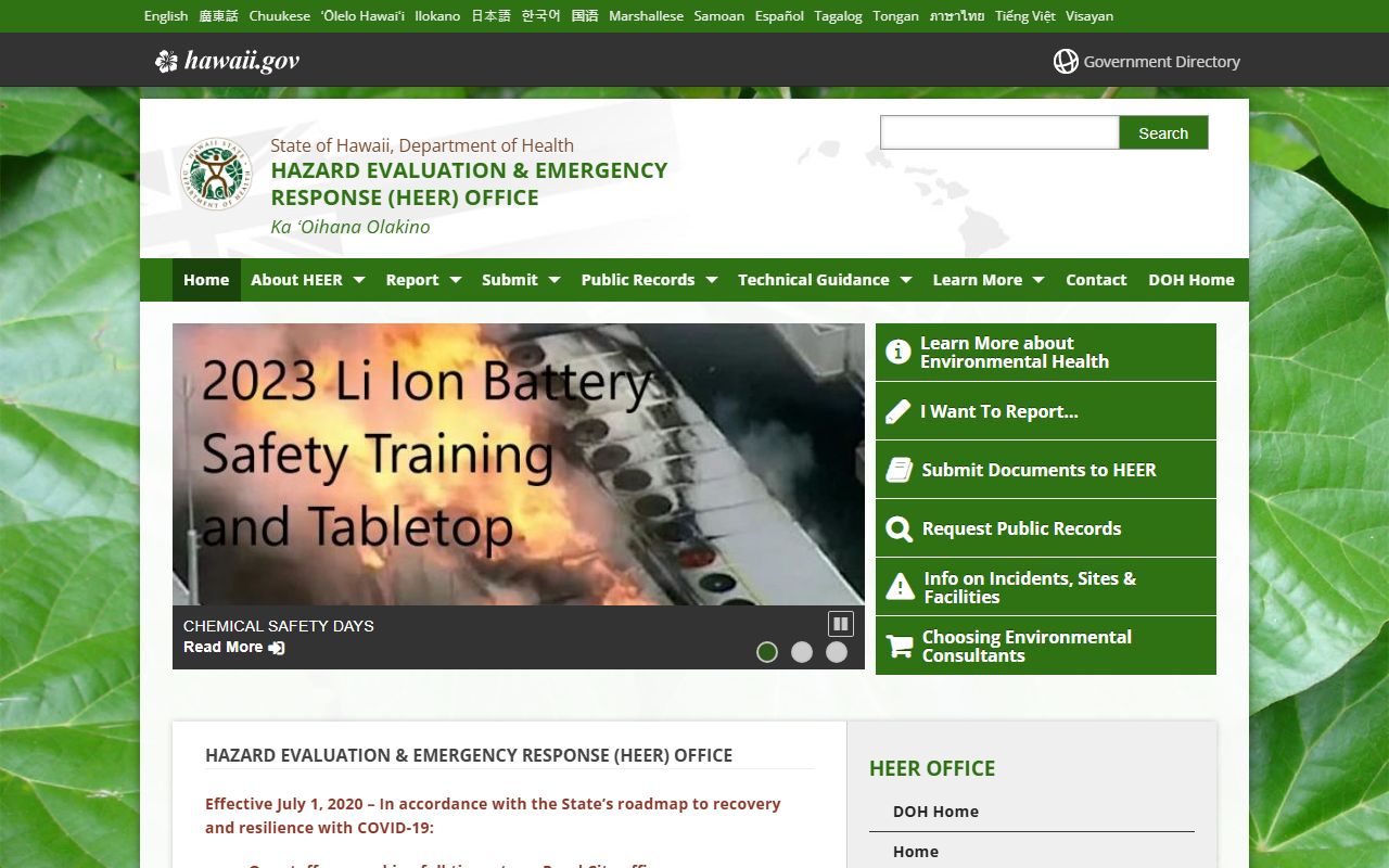 Pearl City Residents Directory DOH HEER Office