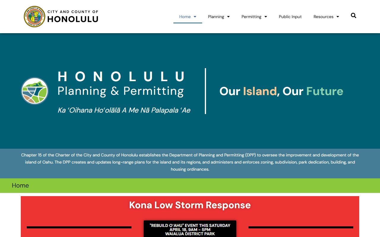Honolulu County Planning and Permitting Residents Directory records