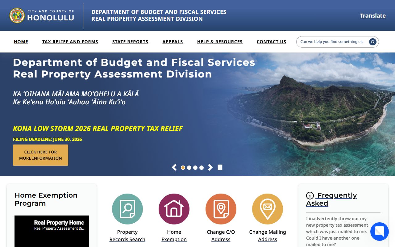 Honolulu County Real Property Assessment Residents Directory search